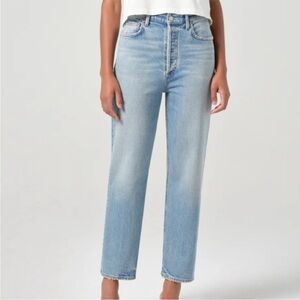 Agolde 90'S PINCH WAIST CROP in Ripple